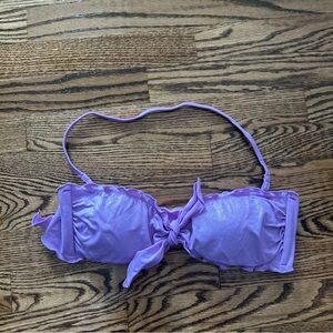 Victoria’s Secret NWOT purple sparkly bandeau top with removable halter string